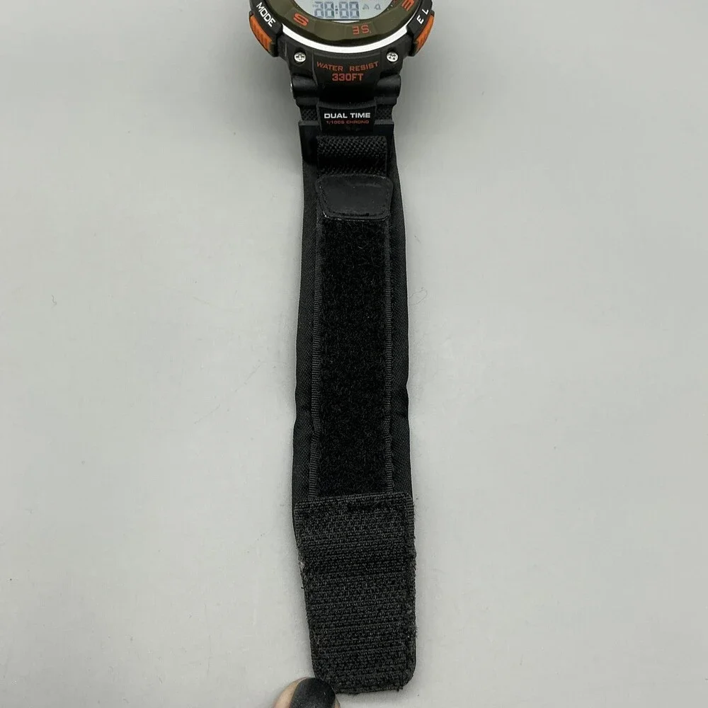 Armitron Pro Sport Mens Watch 51mm Gray Digital Dual Time Chrono New Battery